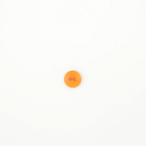 Bio Knopf Echt Steinnuss 12mm orange matt