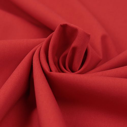 Uni Bio Popeline Candy Cotton in Red von Verhees