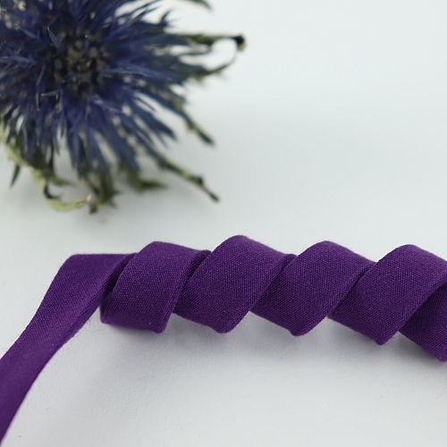 Bio Schrägband Violett aus 100% Bio-Baumwolle AMANDINE CHA