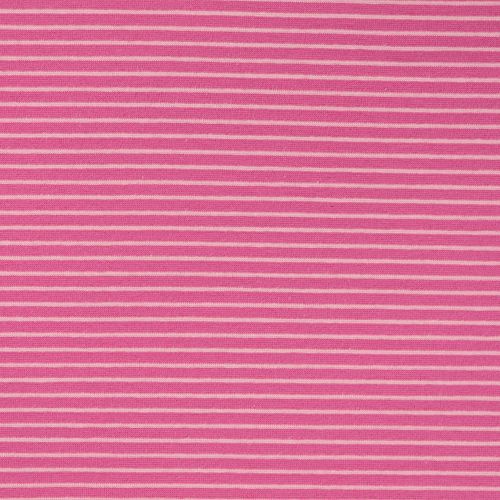 Bio Bündchen Stoff gestreift (Ringelbündchen) pink-pink Stoffonkel