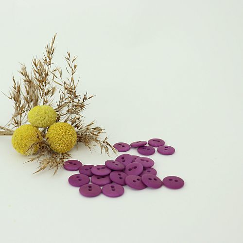 Bio Knopf Echt Steinnuss 12mm helles lila matt