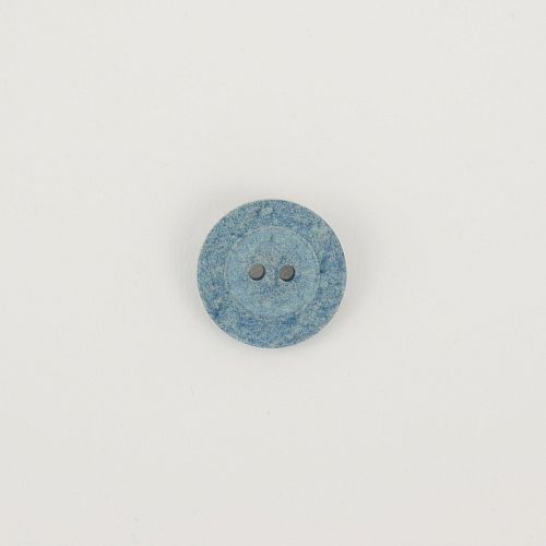 Knopf aus recycelter Baumwolle 20mm blau