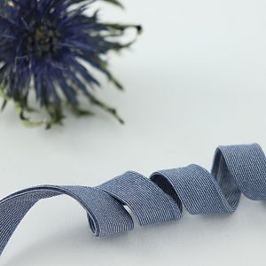 Bio Schrägband Jeansblau aus 100% Bio-Baumwolle AMANDINE CHA