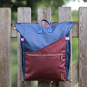 Dry Waxed Organic Cotton in wine red von mind the MAKER