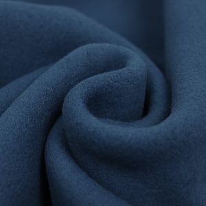 Bio Baumwollfleece Stoff indigo blau von Fabrilogy