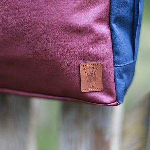 Dry Waxed Organic Cotton in wine red von mind the MAKER